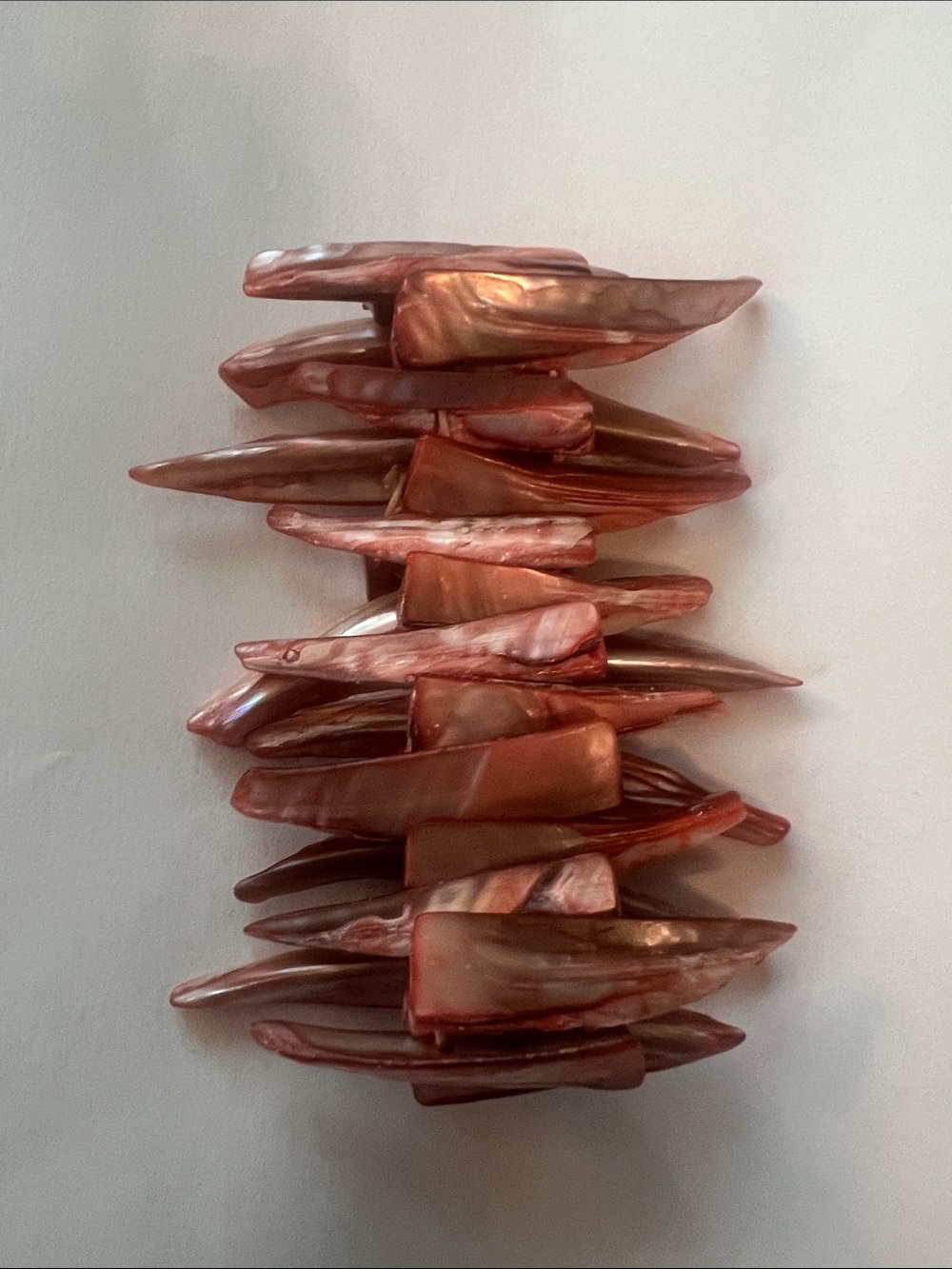 Pink Iridescent Shell Statement Bracelet - Picture 2 of 2